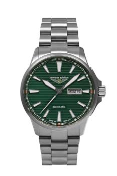 Bauhaus Aviation Herrenuhr Automatik mit Day Date und Metallband